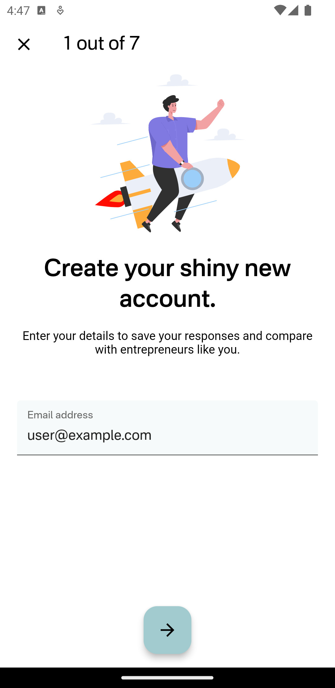 Create Account Step 1