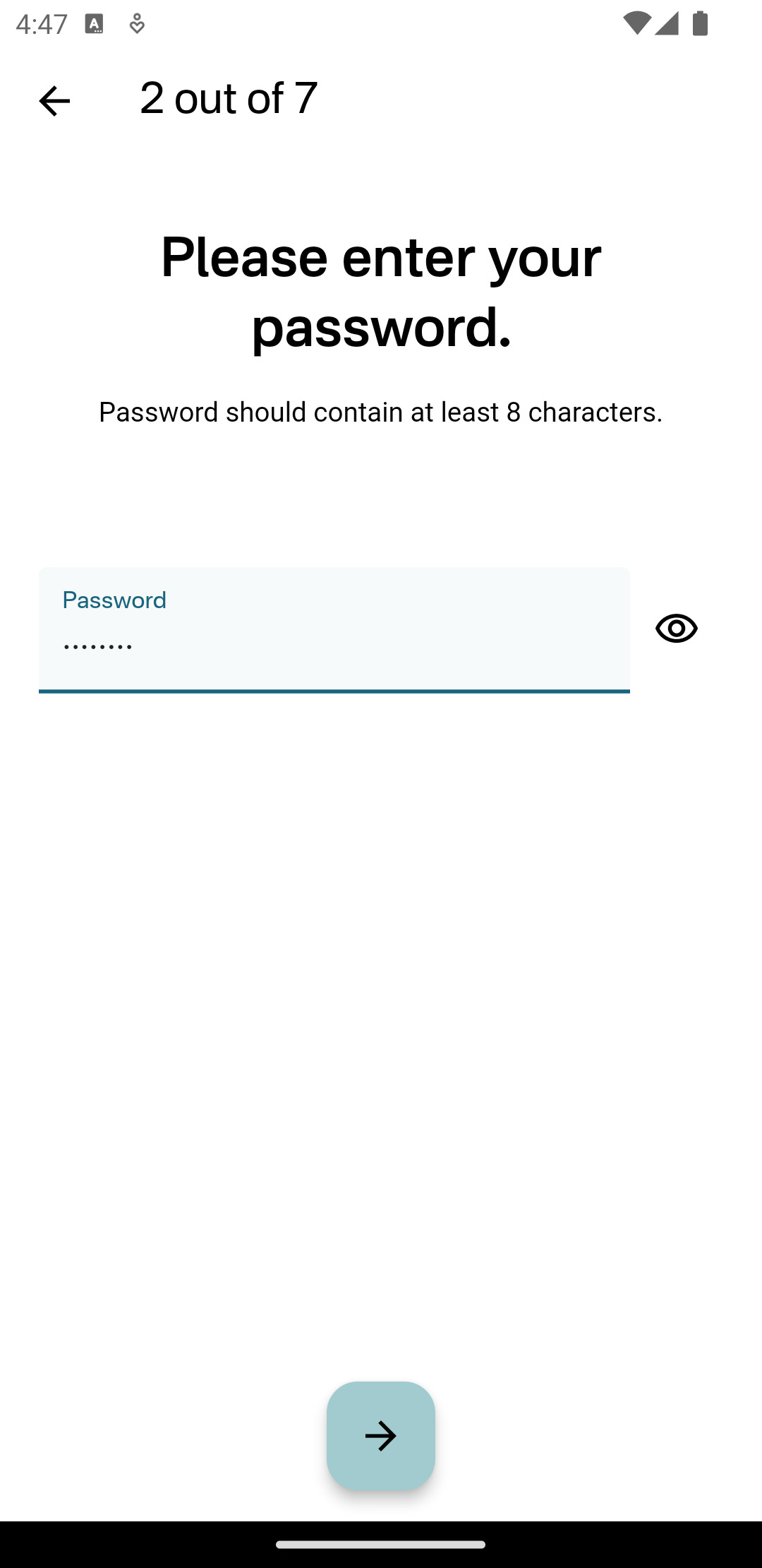 Create Account Step 2