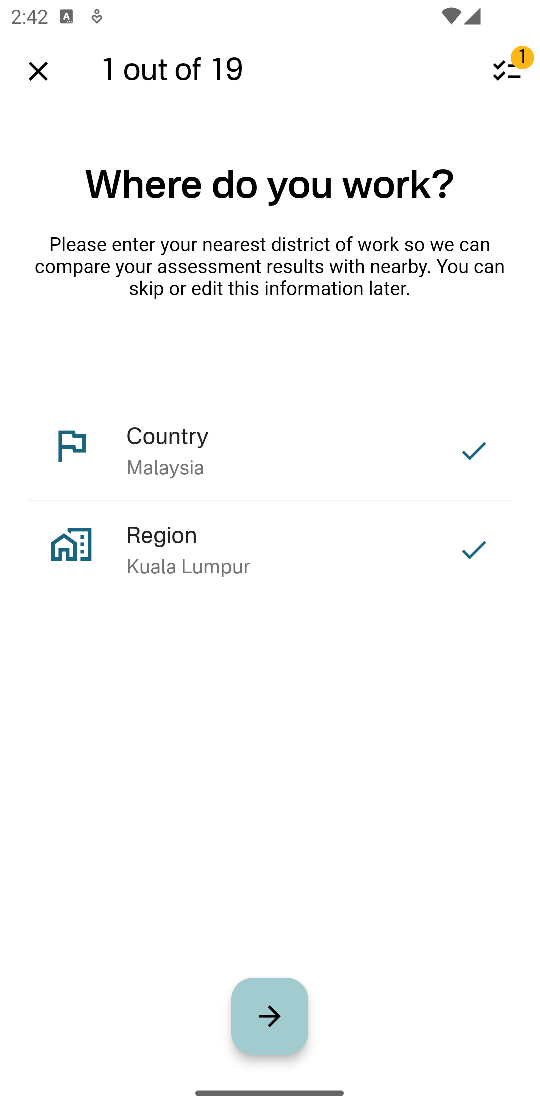 Self-Assessment Step 1